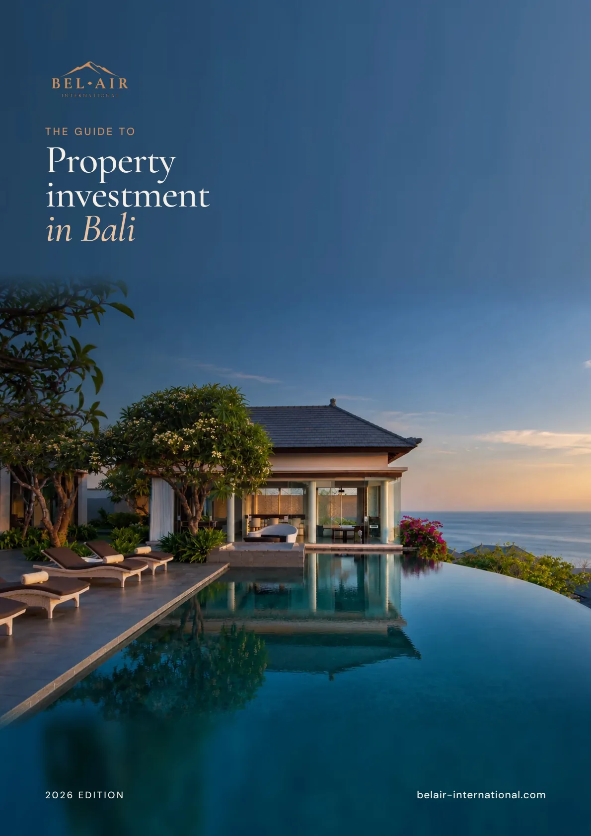 Cover of the BEL-AIR guide to property investment in Bali, 2026 edition