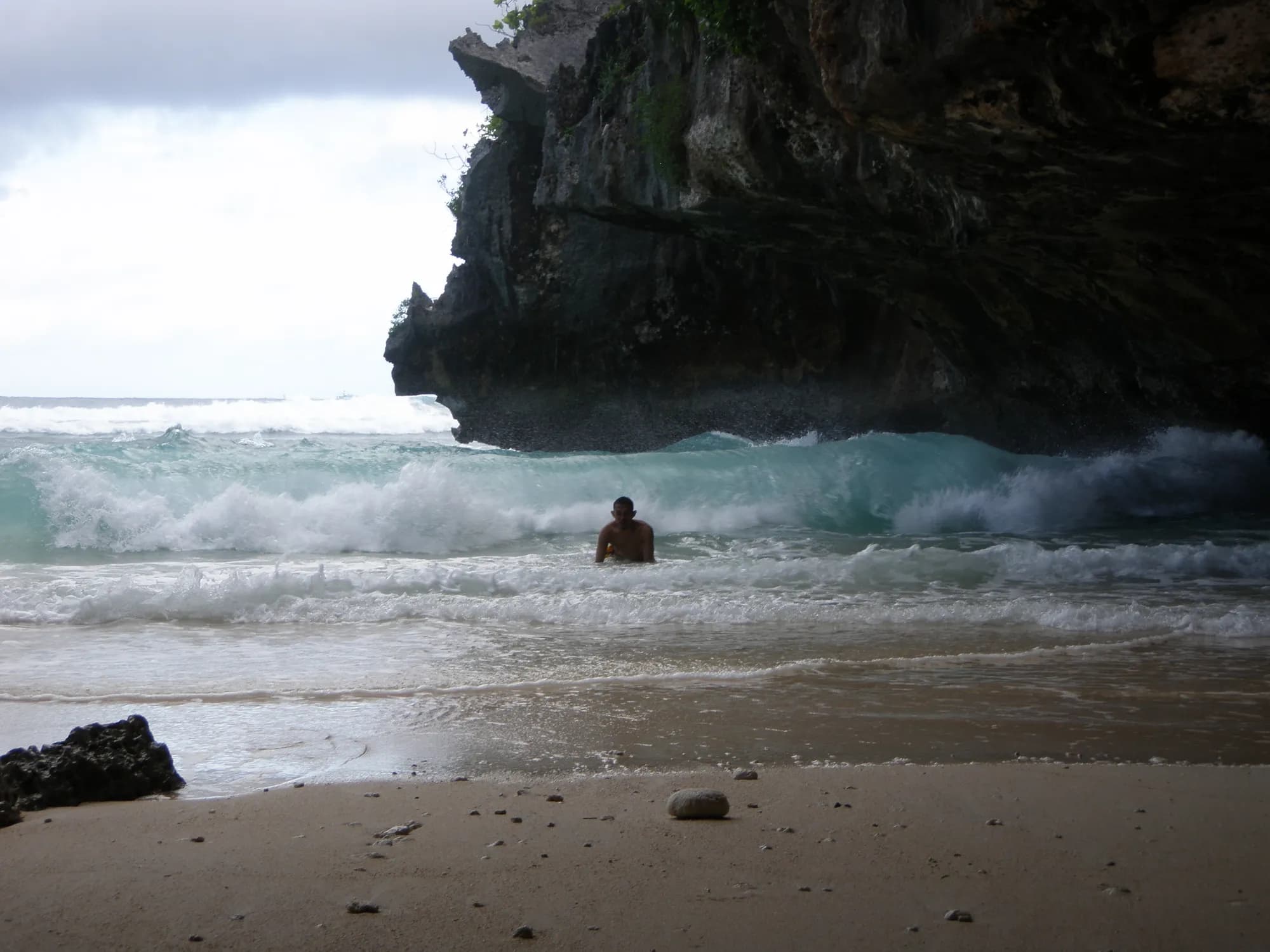 Suluban beach below the cliff, Pecatu, near Uluwatu, Bali