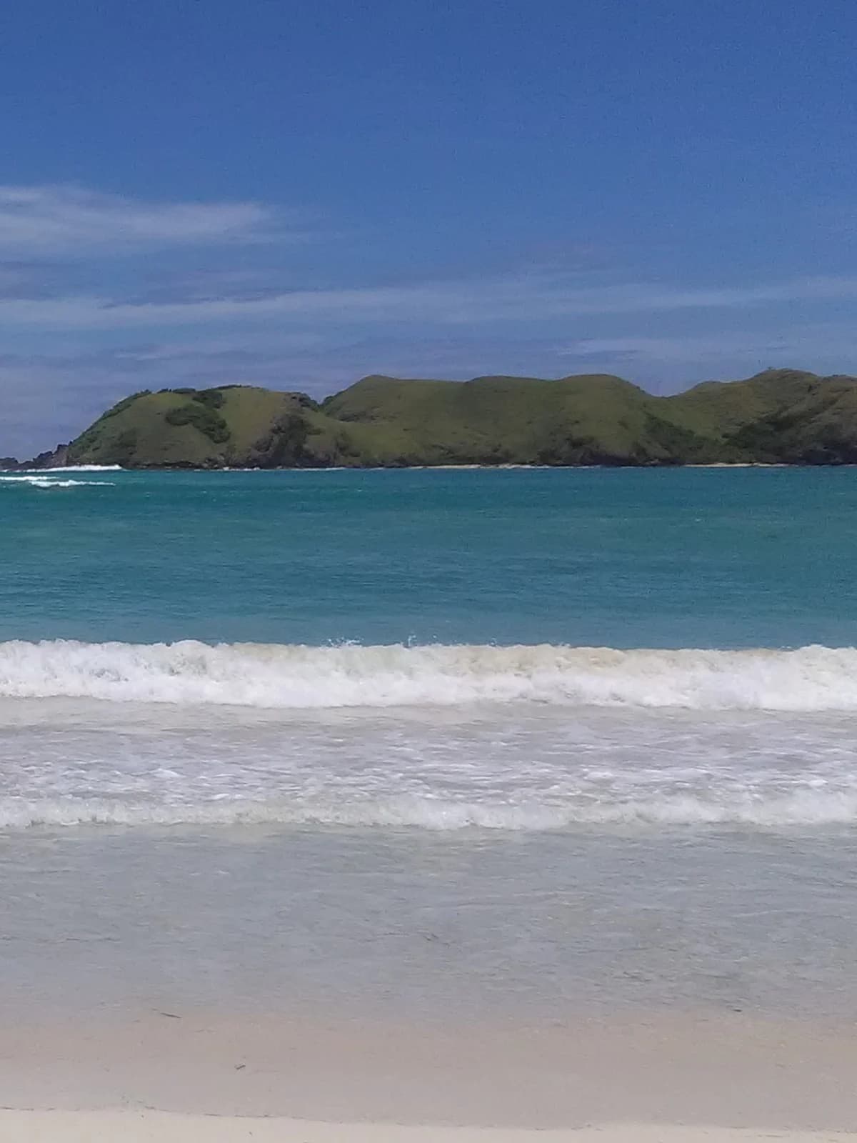 Tanjung Aan bay, sand and hills, near Kuta Lombok