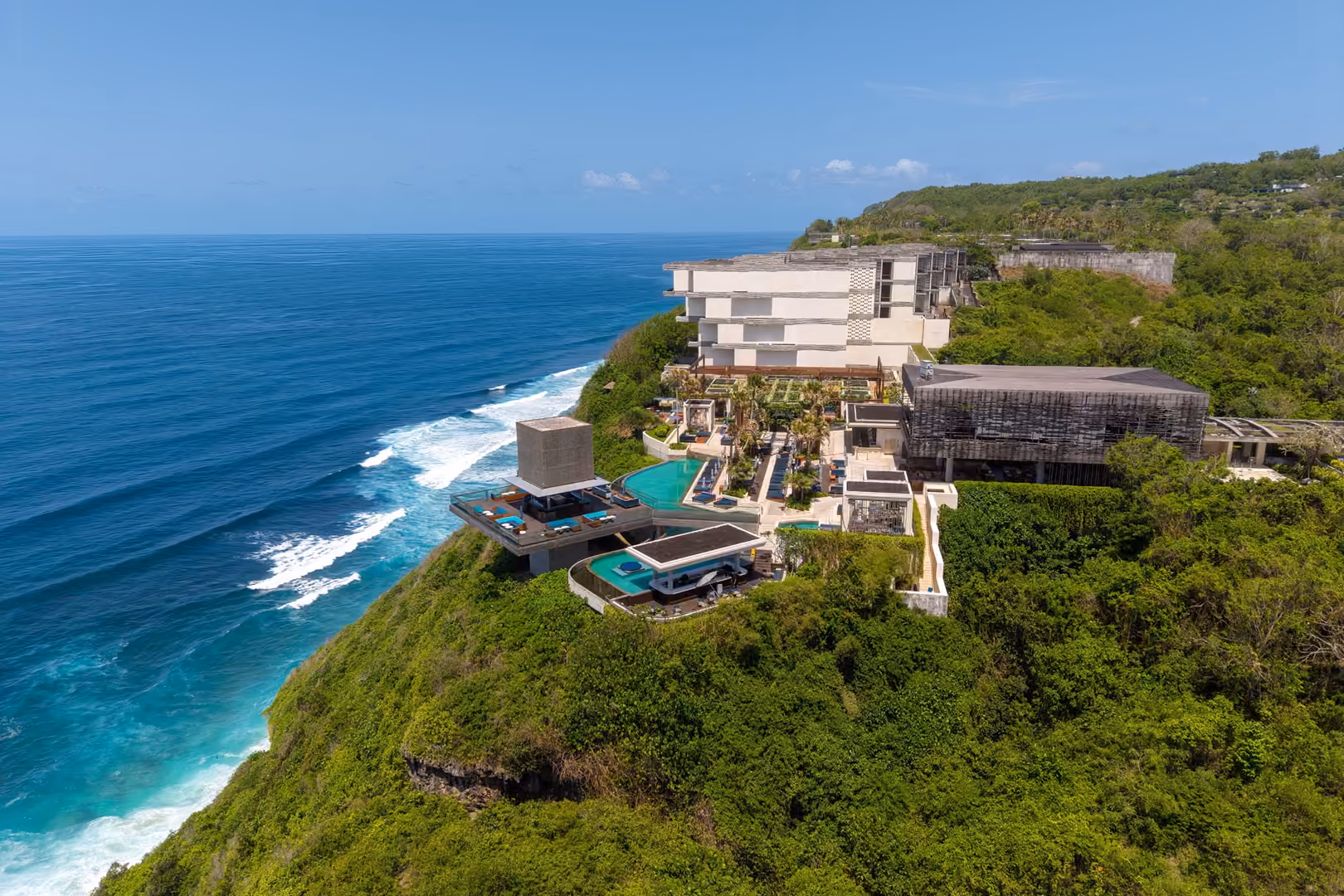 A clifftop hotel property in Bali